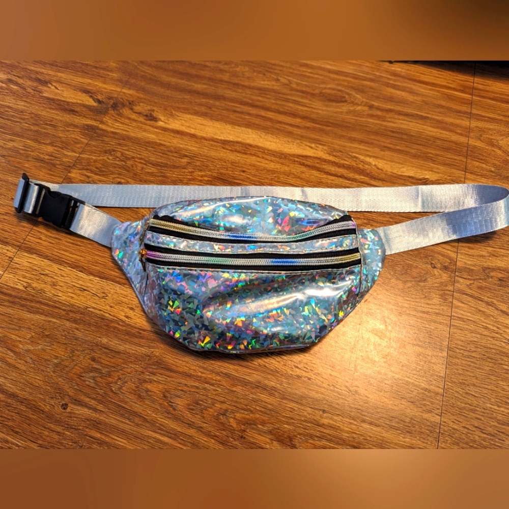 Silver and Rainbow Belly Bag